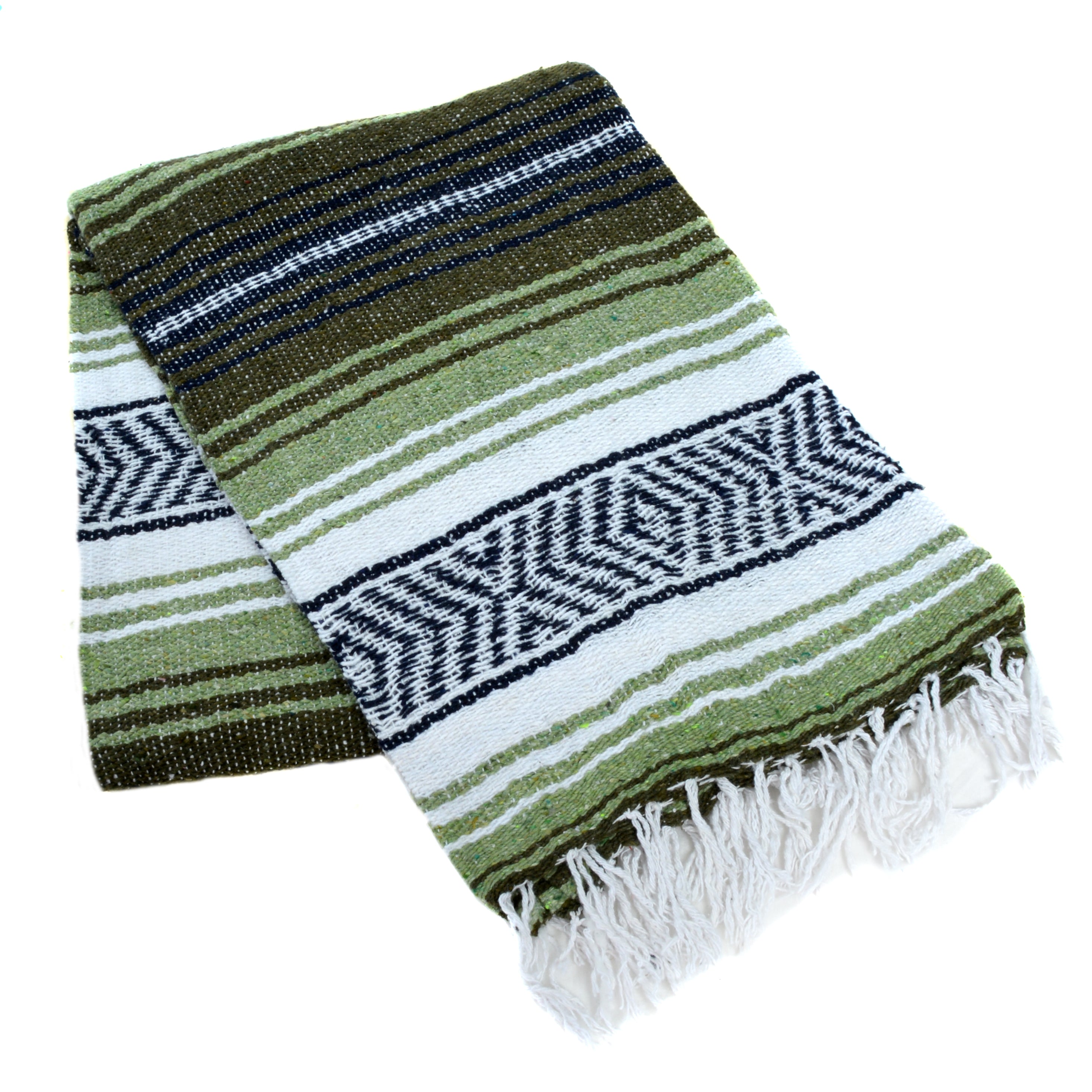  Dark Olive-Light Olive-White-Yoga Blankets